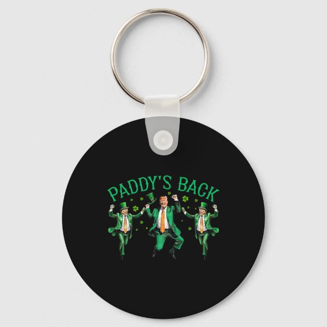 Porte-clés Paddy's Back Funny Trump Danser la Saint Patrick's (Recto)