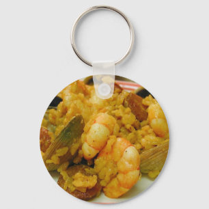Porte-clés Paella Shrimp Clams Sausages Rice