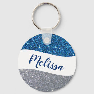 Porte-clés Pailleté bicolore personnalisé