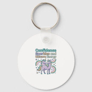Porte-clés Paillettes de Confiance de Licorne et Conception d