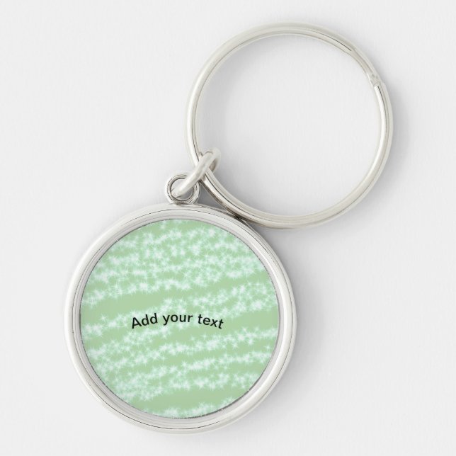 Porte-clés Paillettes pastel vert scintillement nom texte boh (Devant)