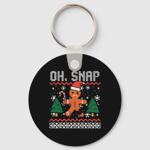 Porte-clés Pain d'épices de Noël brisé Oh Snap Ugly Hommes