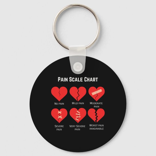 Porte-clés Pain Scale Chart Design For Funny Valentine's Day  (Recto)