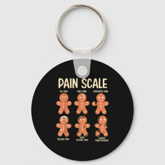 Porte-clés Pain Scale Funny Gingerbread Man Christmas Nurse H