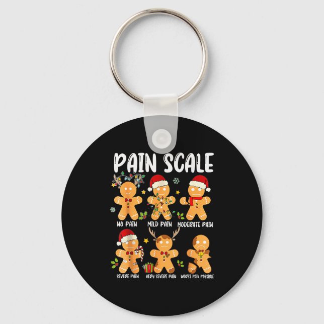 Porte-clés Pain Scale Gingerbread Trauma Nurse Christmas Nurs (Recto)