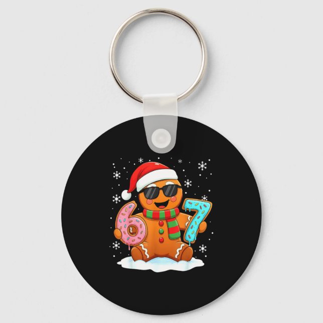Porte-clés Pains d'épice Six Sept Bruh Drôle de Meme de Noël  (Recto)