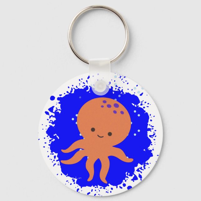 Porte-clés Paint Peinture Paint Octopus (Recto)