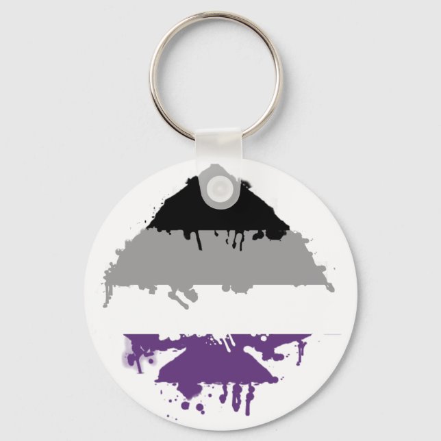 Porte-clés Paintdrip Asexual Ace (Recto)