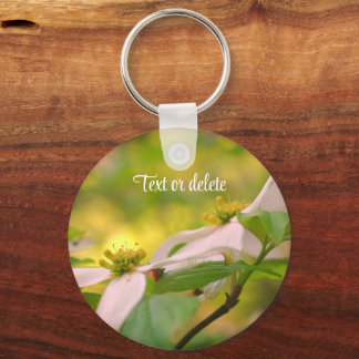Porte-clés Paire de fleurs de bois de chien personnalisée