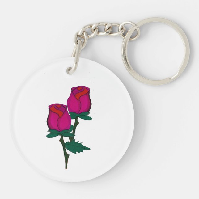 Porte-clés Paire du Porte - clé Red Roses (Dos)