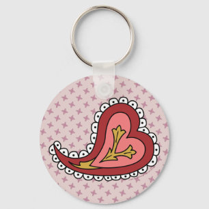 Porte-clés Paisley Heart Keychain