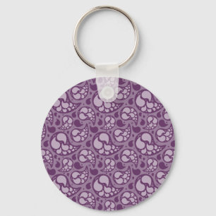 Porte-clés Paisley pourpre
