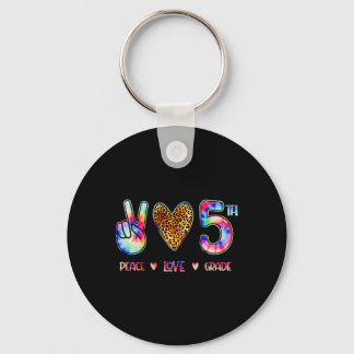 Porte-clés Paix Amour Équipe Cinquième Année Cadeau De Rentré