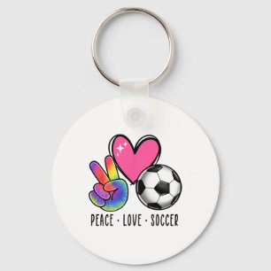 Porte-clés Paix Amour Football Pour Femmes Adolescentes Fille