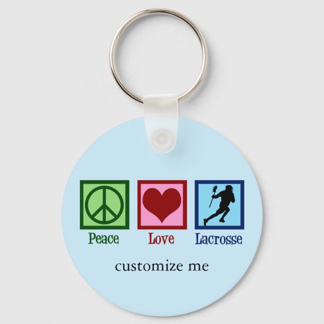 Porte-clés Paix Amour Lacrosse (Recto)