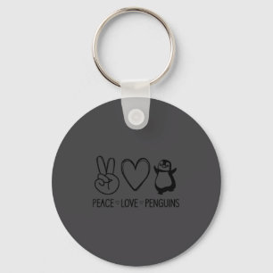Porte-clés Paix Amour Manchots, Drôle, Blagues, Dire Sarcasti