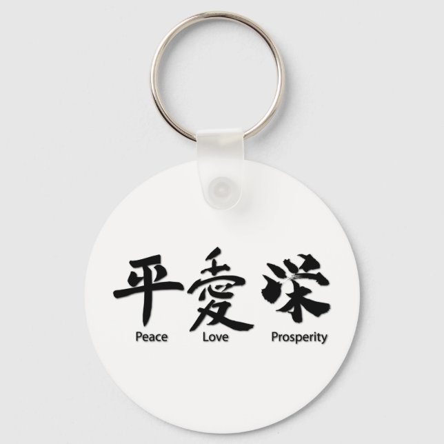 Porte-clés Paix, Amour, Prospérité (Recto)