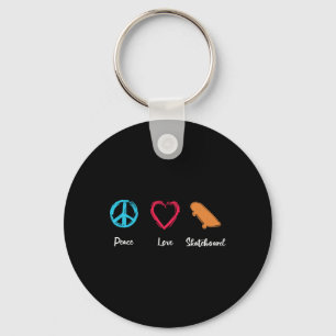 Porte-clés Paix Amour Skateboard Fan Skateur