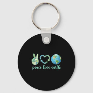 Porte-clés Paix amour terre éco-amical nature journée de la t