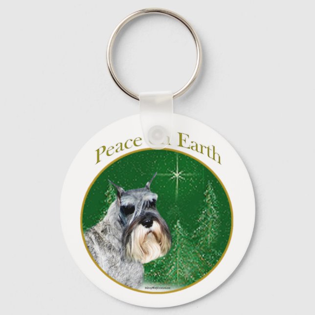 Porte-clés Paix Schnauzer Standard (Recto)