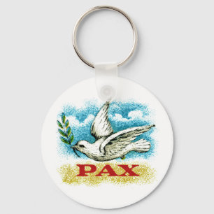 Porte-clés Paix vintage sur Terre