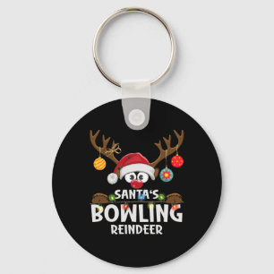 Porte-clés Pajama de la famille de Noël Père Noël Bowling Rei