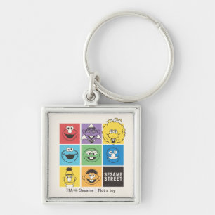 Porte-clés Pal de rue Sésame Blocs de couleurs