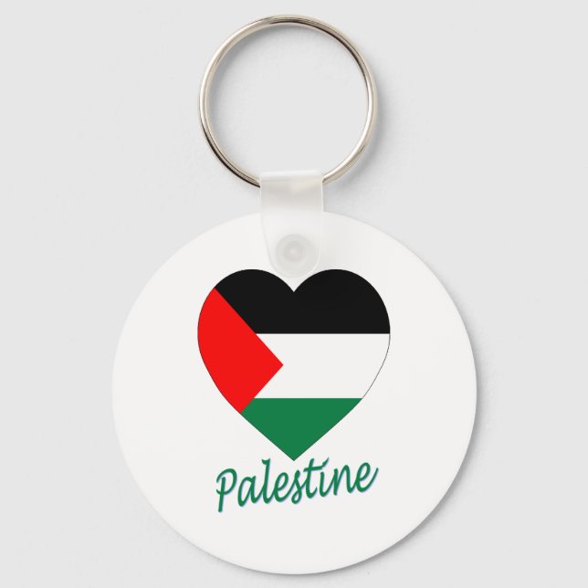 Porte-clés Palestine Flag Heart (Recto)