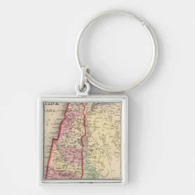 Porte-clés Palestine, Jérusalem Carte par Mitchell (Devant)
