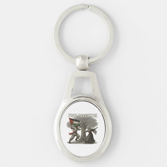 Porte-clés Palestine libre – Symbole de liberté (Devant)