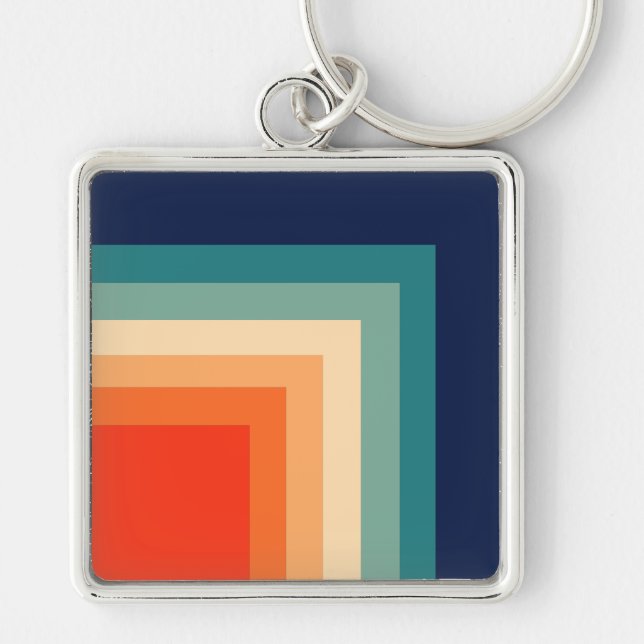 Porte-clés Palette de couleurs rétro des années 70 (Devant)