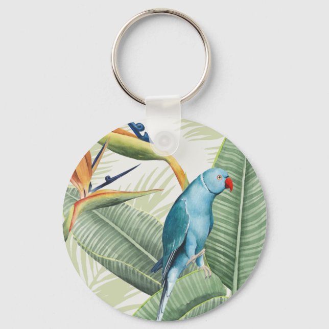 Porte-clés Palm Leaves With Blue Bird (Recto)