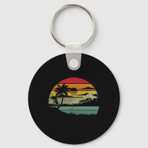 Porte-clés Palmier Rétro Plage Tropicale Vintage 70s 80s Styl