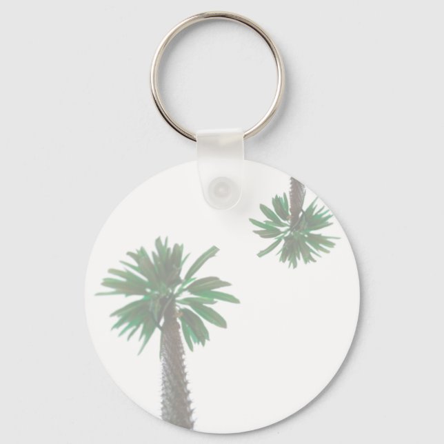 Porte-clés Palmier Stylisé Pastel Green Tropical (Recto)