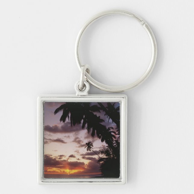 Porte-clés Palmiers au bord de la mer (Devant)