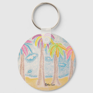 Porte-clés Palmiers colorés porte - clé