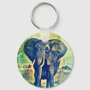 Porte-clés Palmiers éléphants