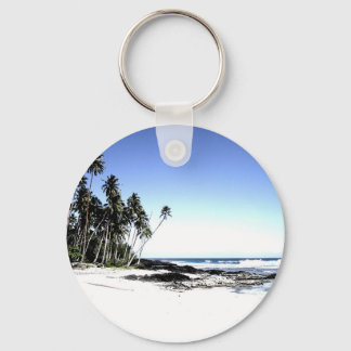 Porte-clés Palmiers exotiques & Plage Paradise