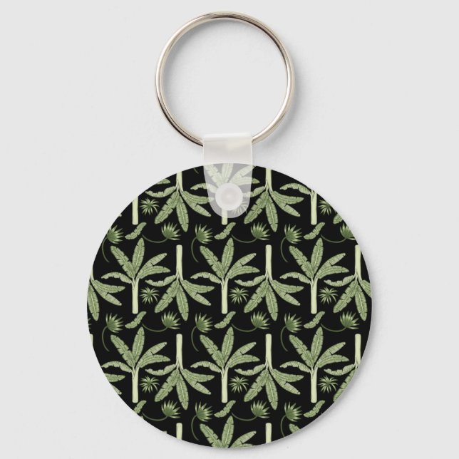 Porte-clés palmiers tropicaux sans couture motif (Recto)