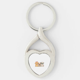 Porte-clés Pals de chiots - Trio de chiens mignons en style p