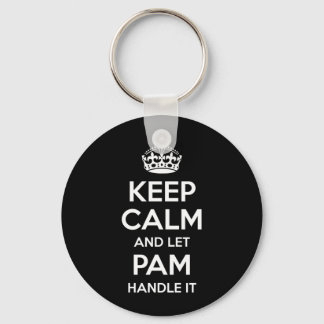 Porte-clés Pam Keep Calm Nom Personnalisé Anniversaire Drôle