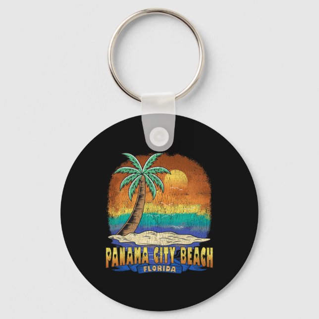 Porte-clés Panama City Beach Floride Souvenir (Recto)