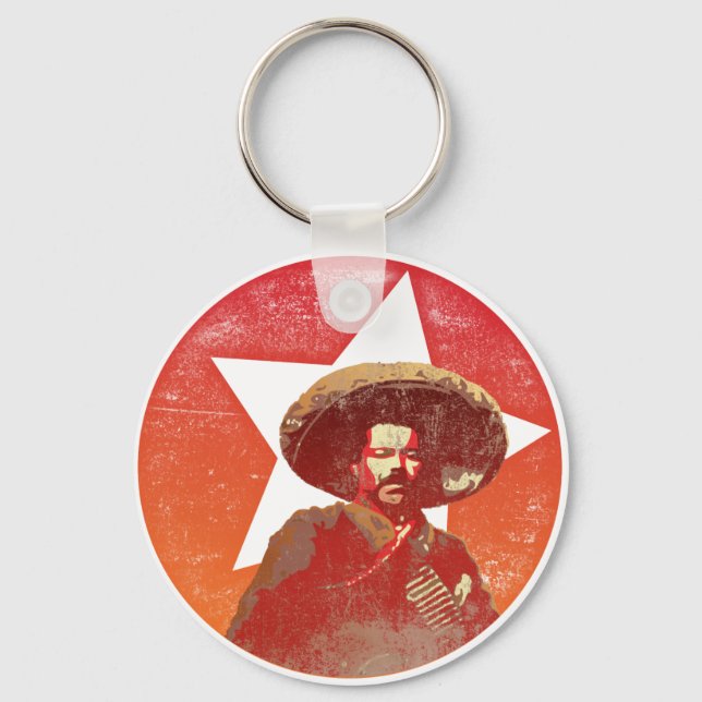 Porte-clés Pancho Villa Vintage étoile rouge (Recto)