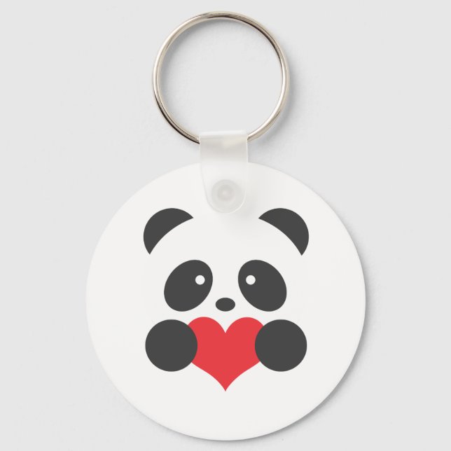Porte-clés Panda au coeur (Recto)
