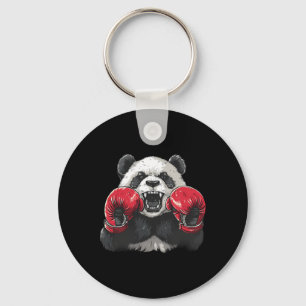 Porte-clés Panda boxeur avec gants de boxe Kickboxing drôle B