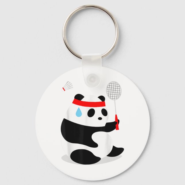 Porte-clés Panda de badminton transpire Manqué  (Recto)