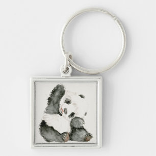 Porte-clés Panda de bébé   mignon et velu