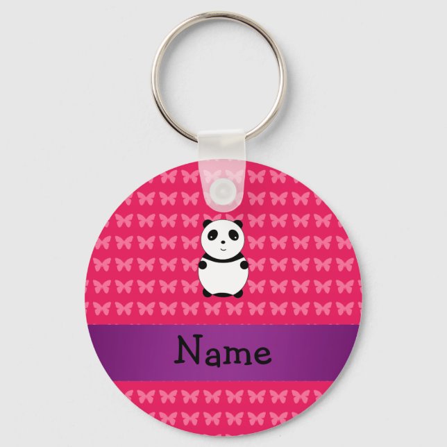 Porte-clés Panda de nom personnalisé (Recto)