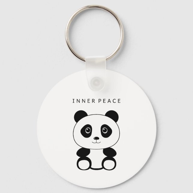 Porte-clés Panda de paix intérieure (Recto)