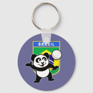 Porte-clés Panda de volleyball du Brésil